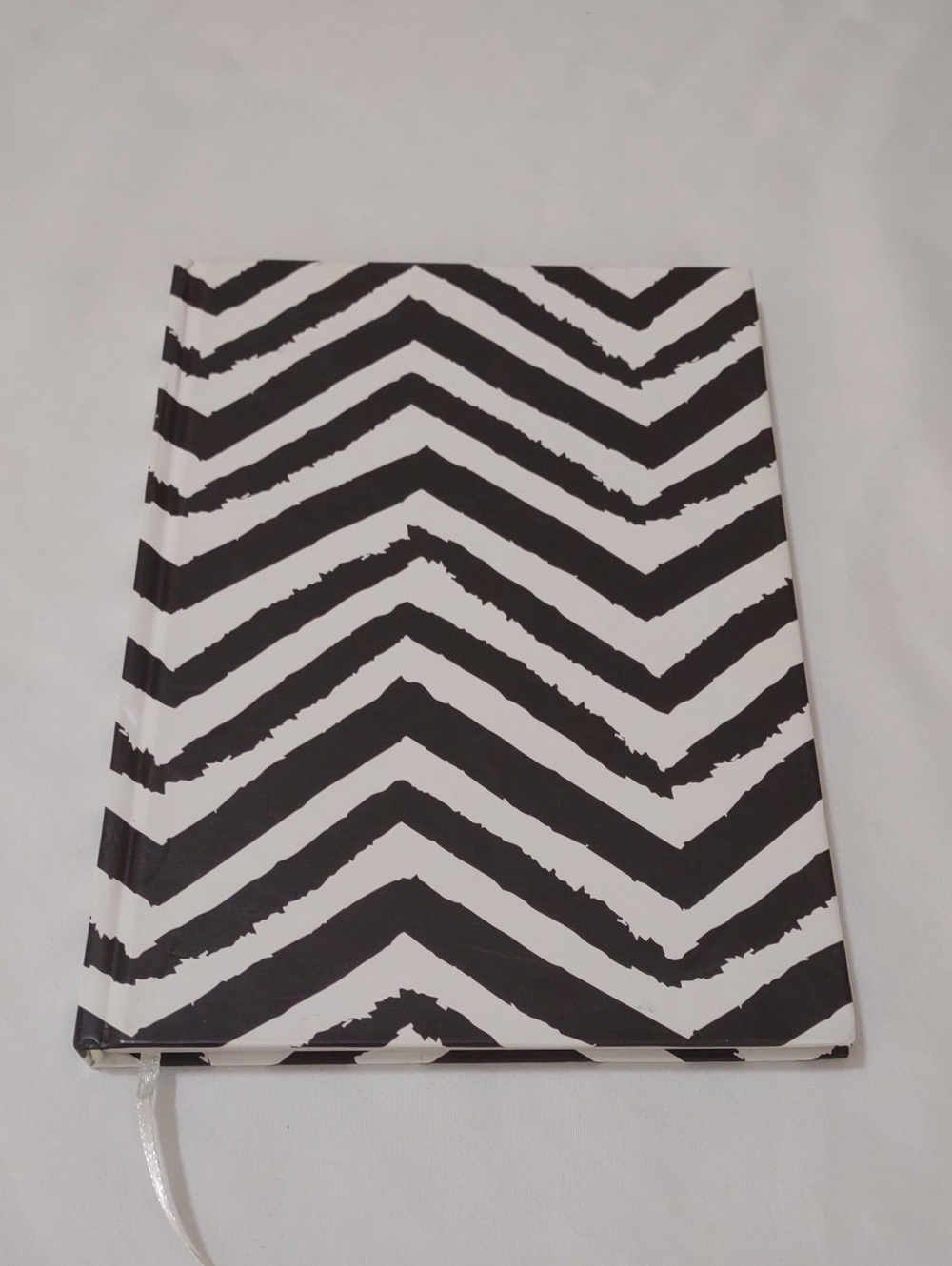 Black & White Chevron Hardcover Notebook - Classic Home Office Journal